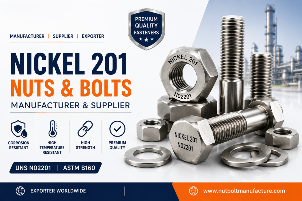 UNS N02201 Nickel 201 Nuts and Bolts Manufacturer